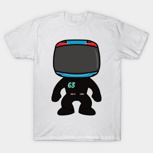 George Russell Custom Bobblehead - 2022 Season Blue Helmet T-Shirt